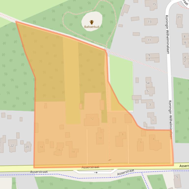 Kaart van postcodegebied 9451AC.