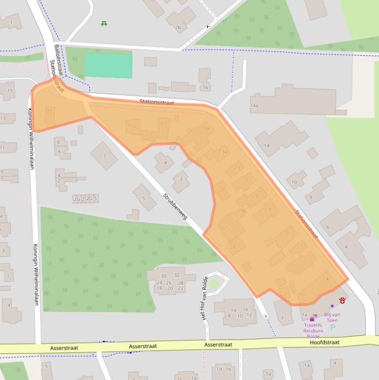 Kaart van postcodegebied 9451AH.