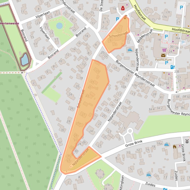 Kaart van postcodegebied 9451BE.