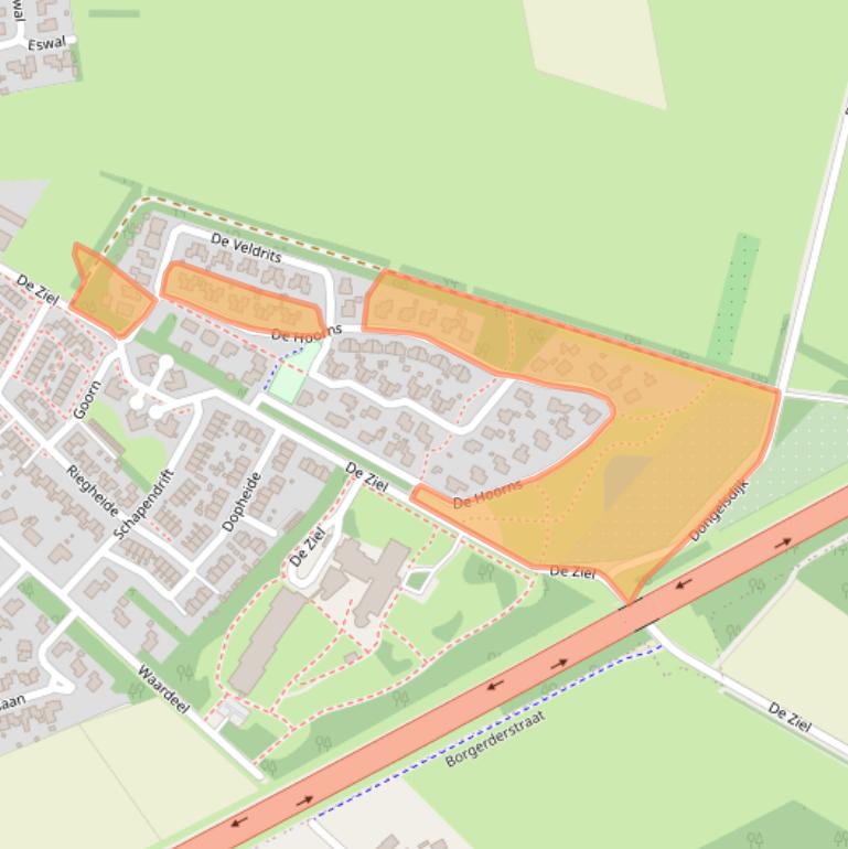 Kaart van postcodegebied 9451DA.