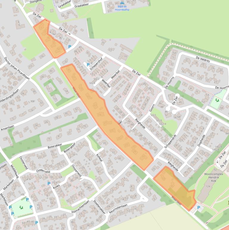 Kaart van postcodegebied 9451EL.