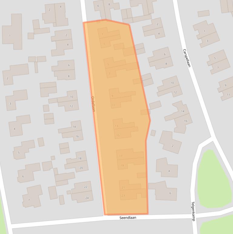 Kaart van postcodegebied 9451GK.