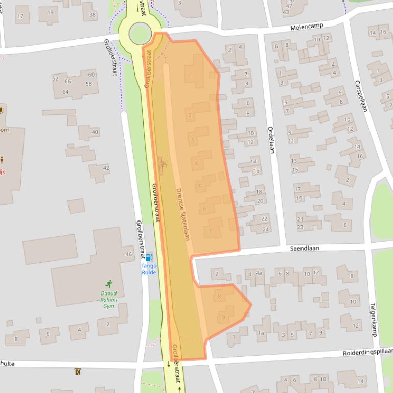 Kaart van postcodegebied 9451GN.