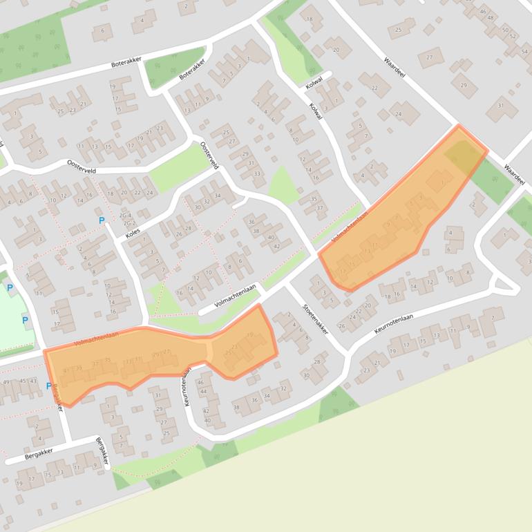 Kaart van postcodegebied 9451HT.