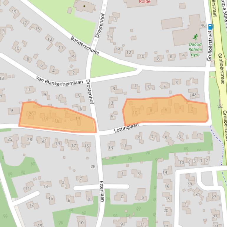 Kaart van postcodegebied 9451KM.