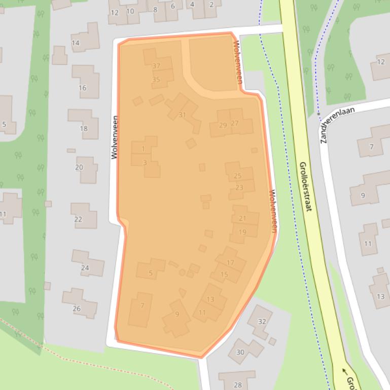 Kaart van postcodegebied 9451KS.