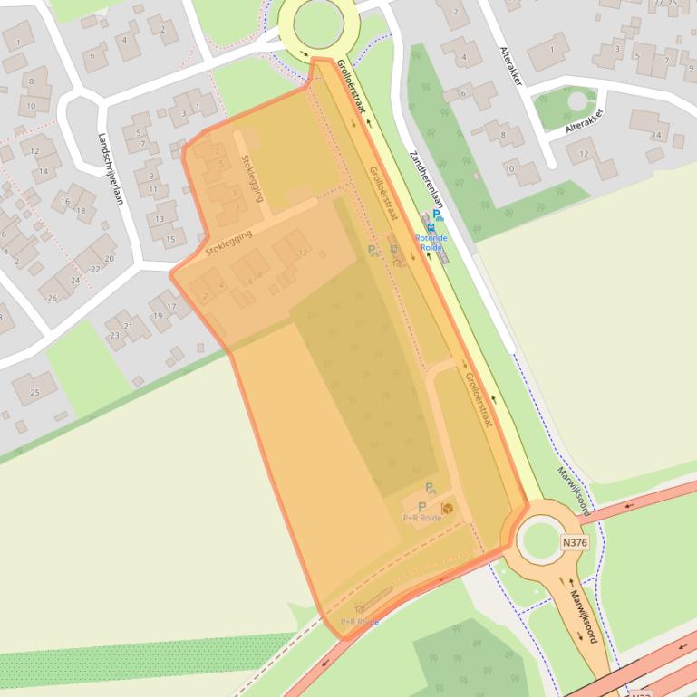 Kaart van postcodegebied 9451KV.