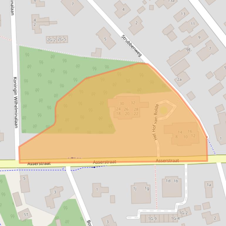 Kaart van postcodegebied 9451PZ.