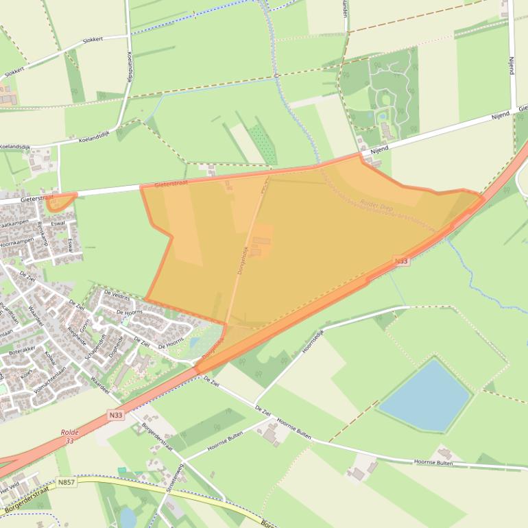 Kaart van postcodegebied 9451TG.