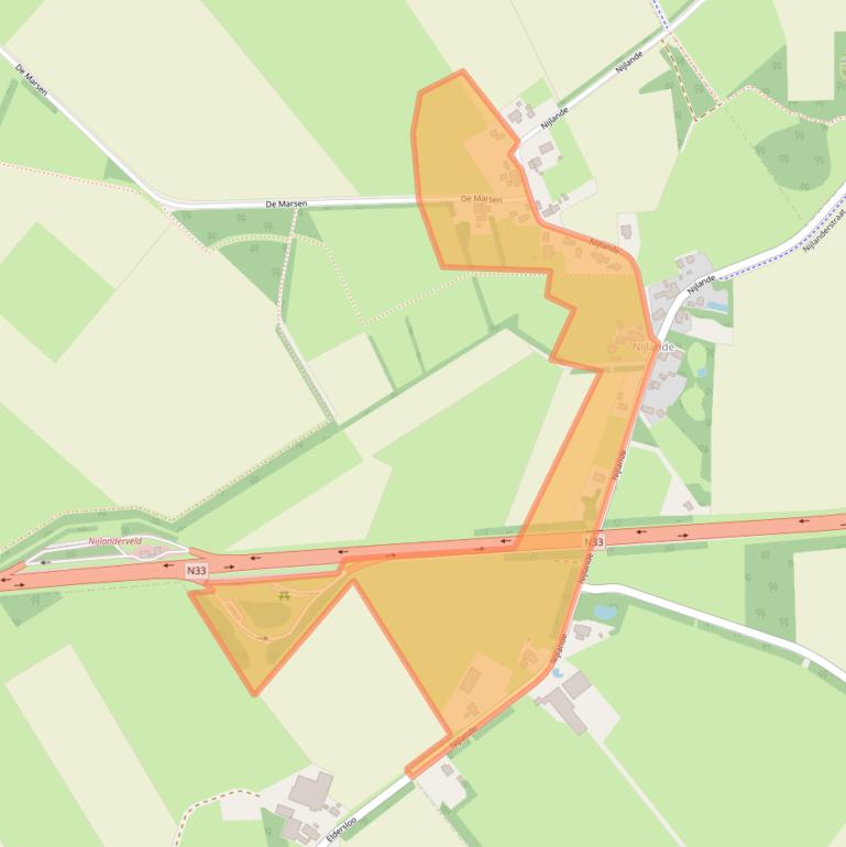 Kaart van postcodegebied 9452VB.