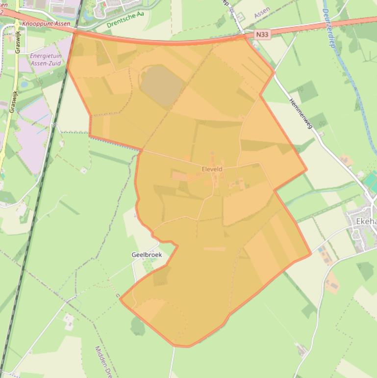 Kaart van postcodegebied 9456.