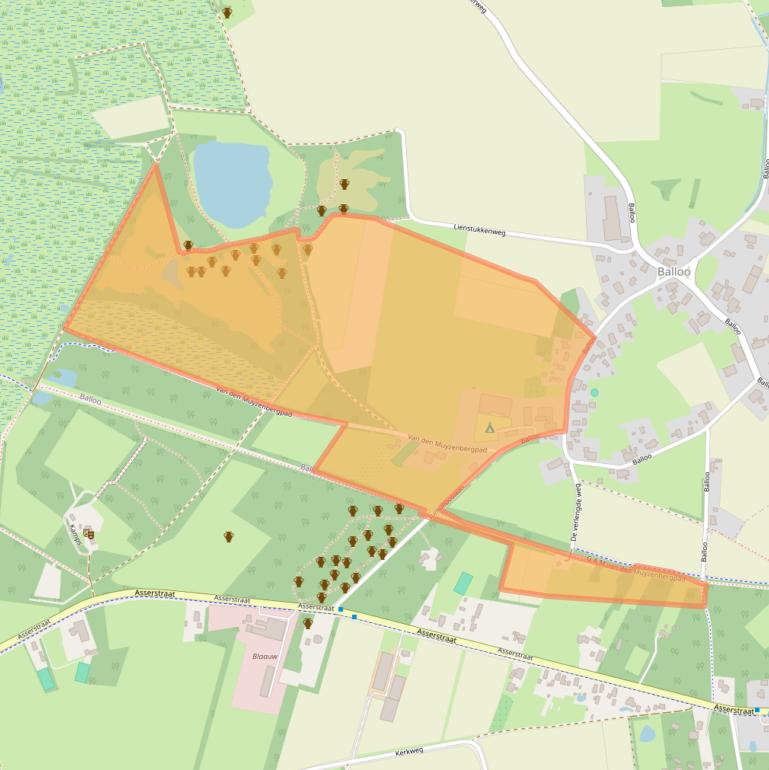 Kaart van postcodegebied 9458TC.