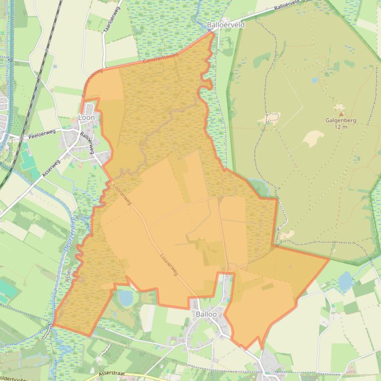 Kaart van postcodegebied 9458TE.