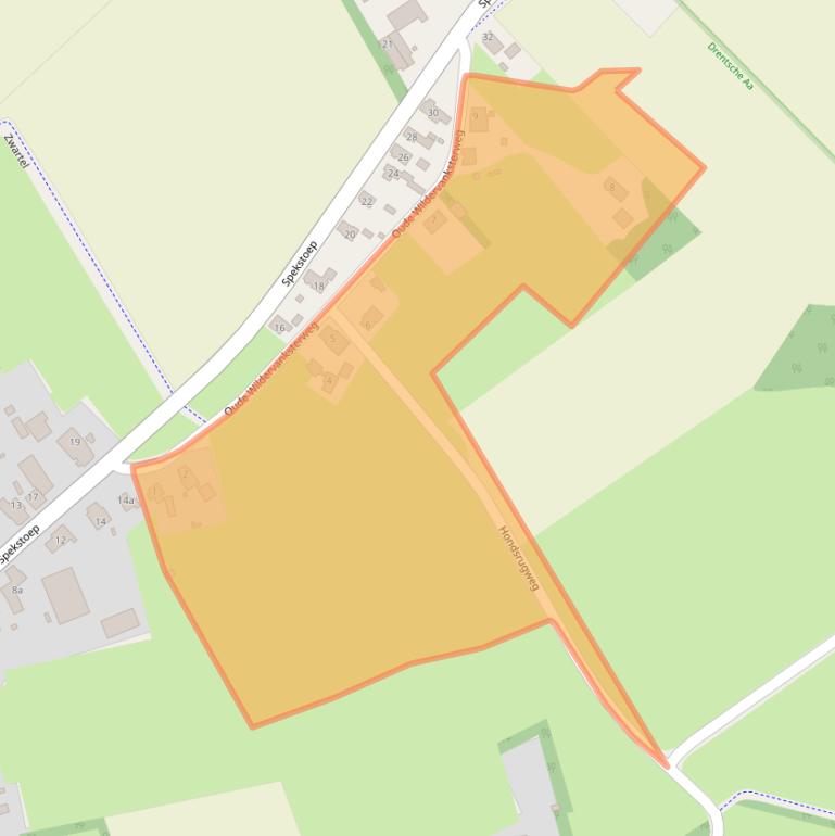 Kaart van postcodegebied 9461AN.