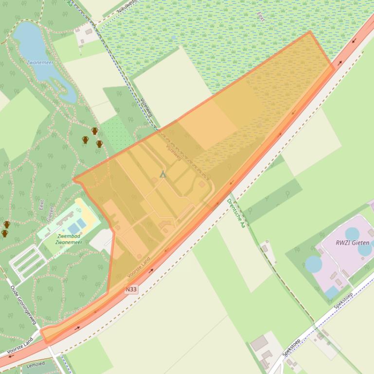 Kaart van postcodegebied 9461AP.