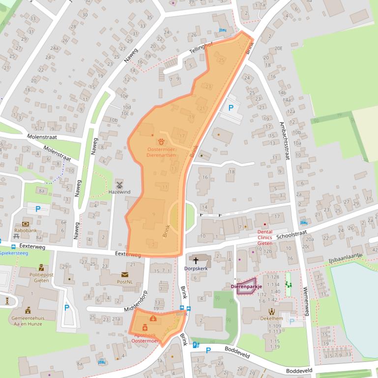 Kaart van postcodegebied 9461AR.