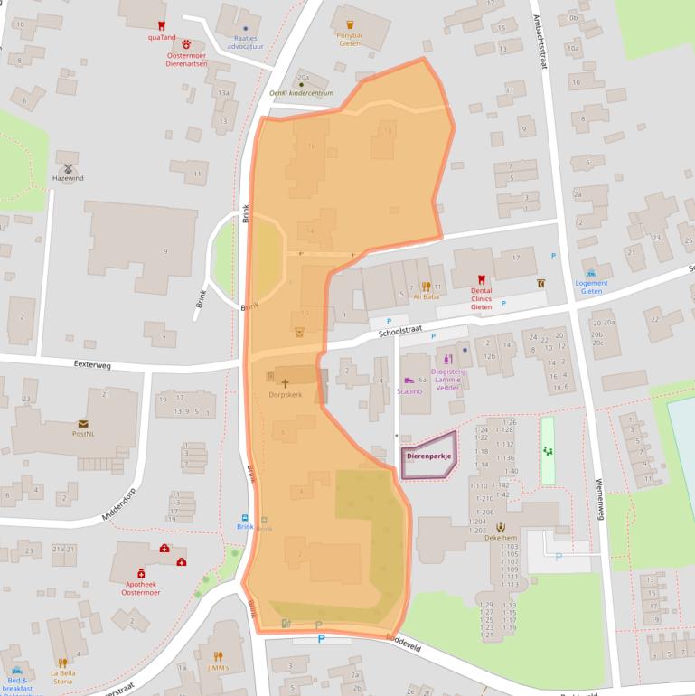 Kaart van postcodegebied 9461AS.