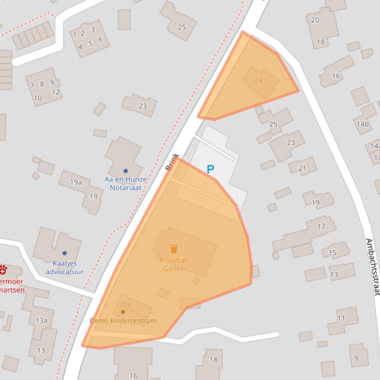 Kaart van postcodegebied 9461AT.