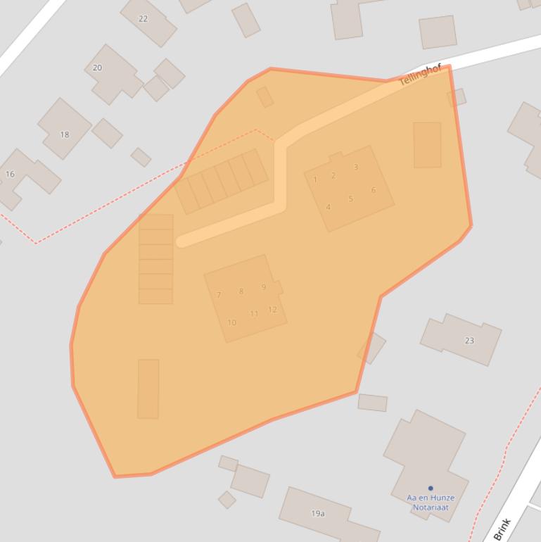 Kaart van postcodegebied 9461AV.