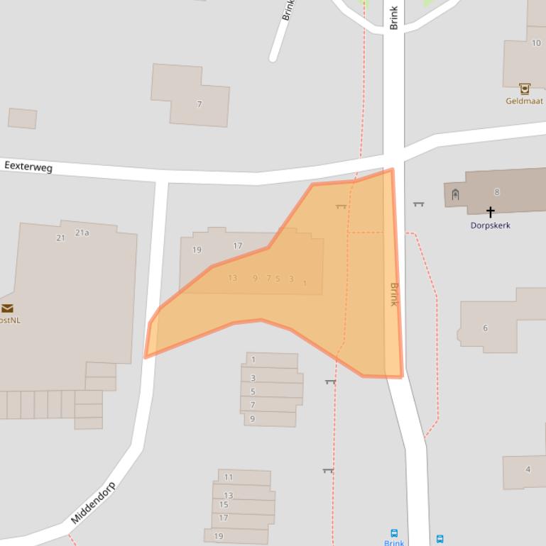 Kaart van postcodegebied 9461BA.