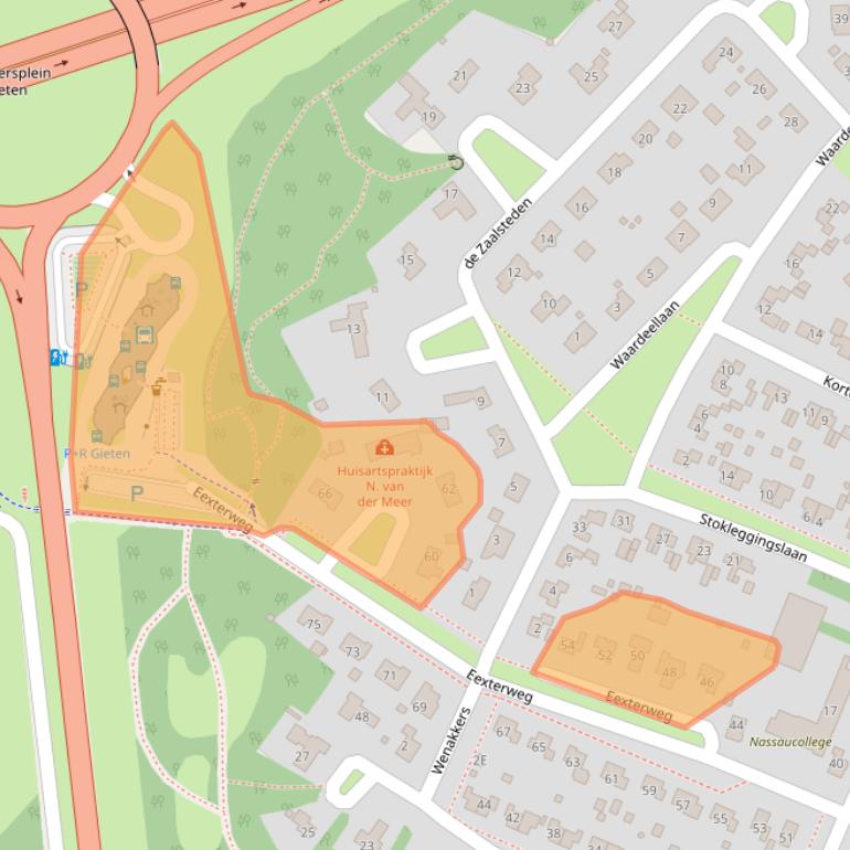 Kaart van postcodegebied 9461BG.