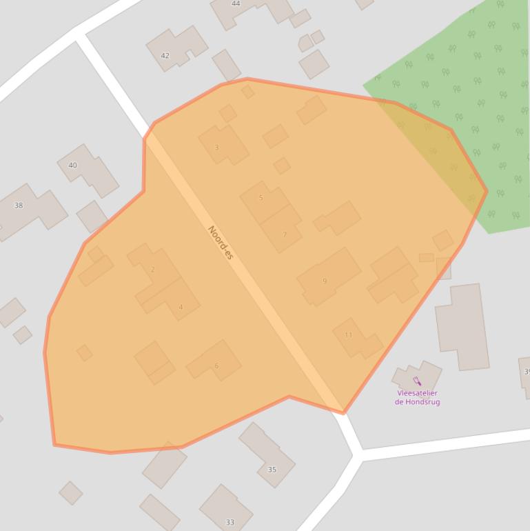 Kaart van postcodegebied 9461BN.