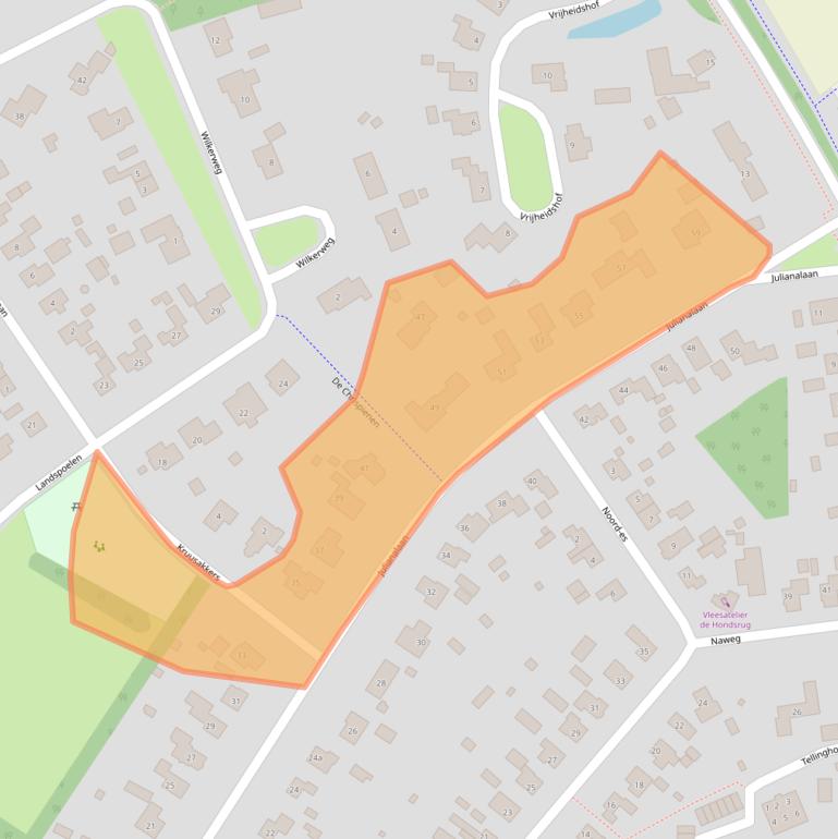 Kaart van postcodegebied 9461BS.