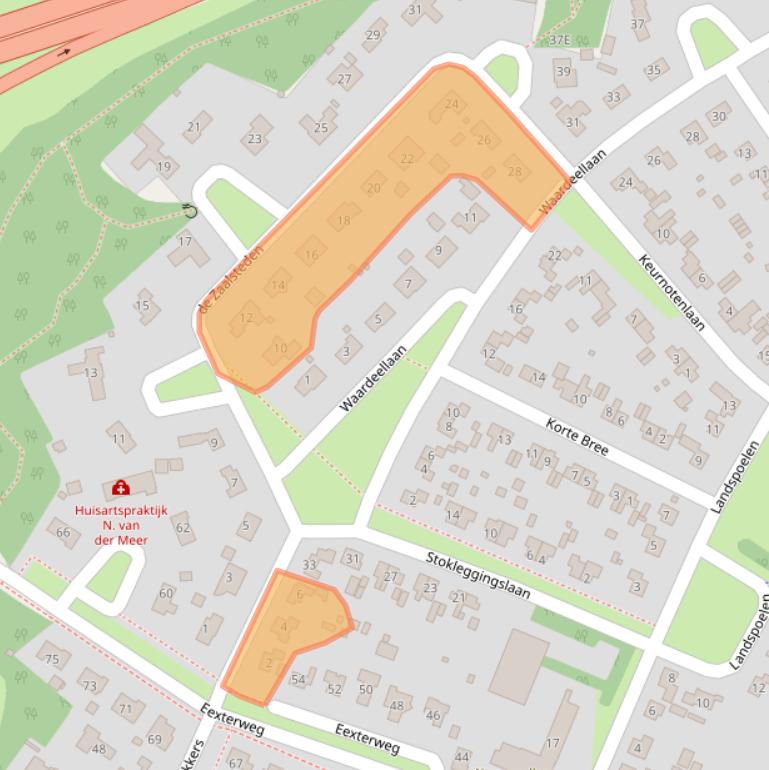 Kaart van postcodegebied 9461CT.