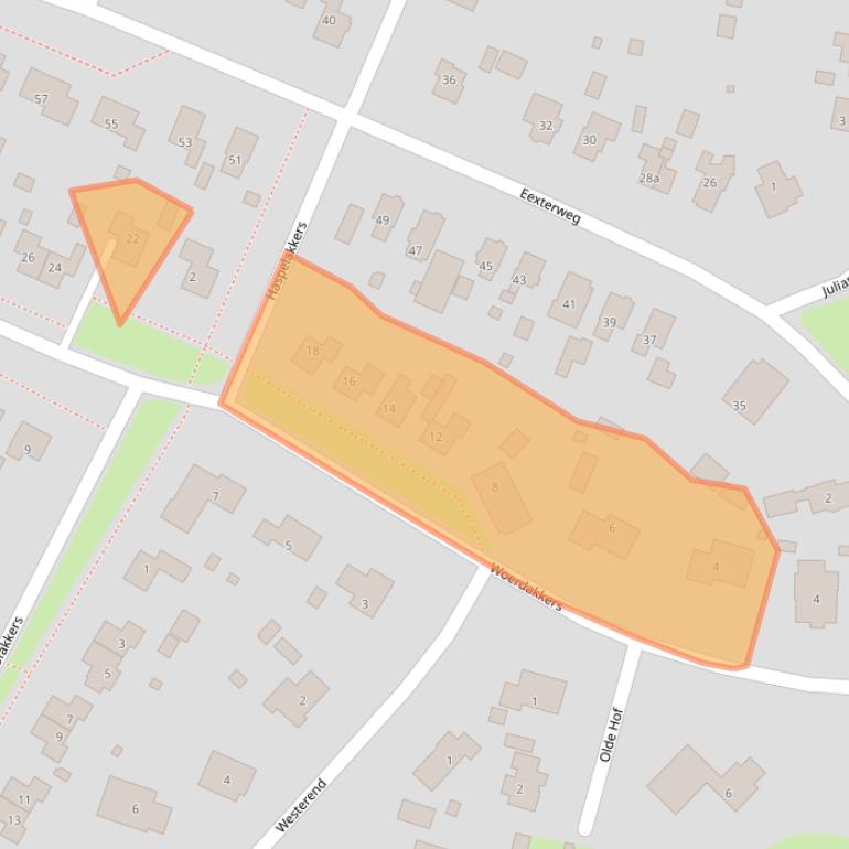 Kaart van postcodegebied 9461EC.