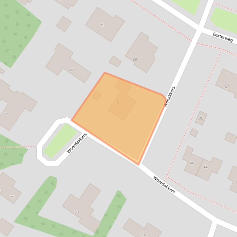 Kaart van postcodegebied 9461EE.