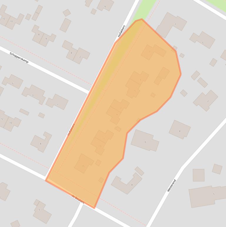 Kaart van postcodegebied 9461EJ.