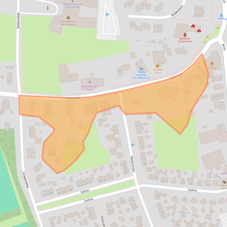 Kaart van postcodegebied 9461GA.