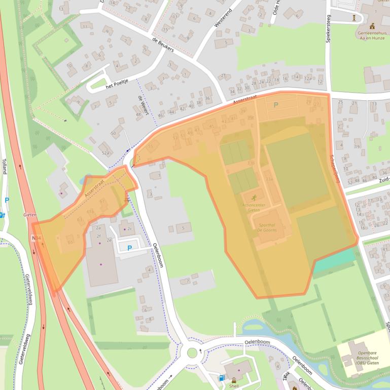 Kaart van postcodegebied 9461GB.