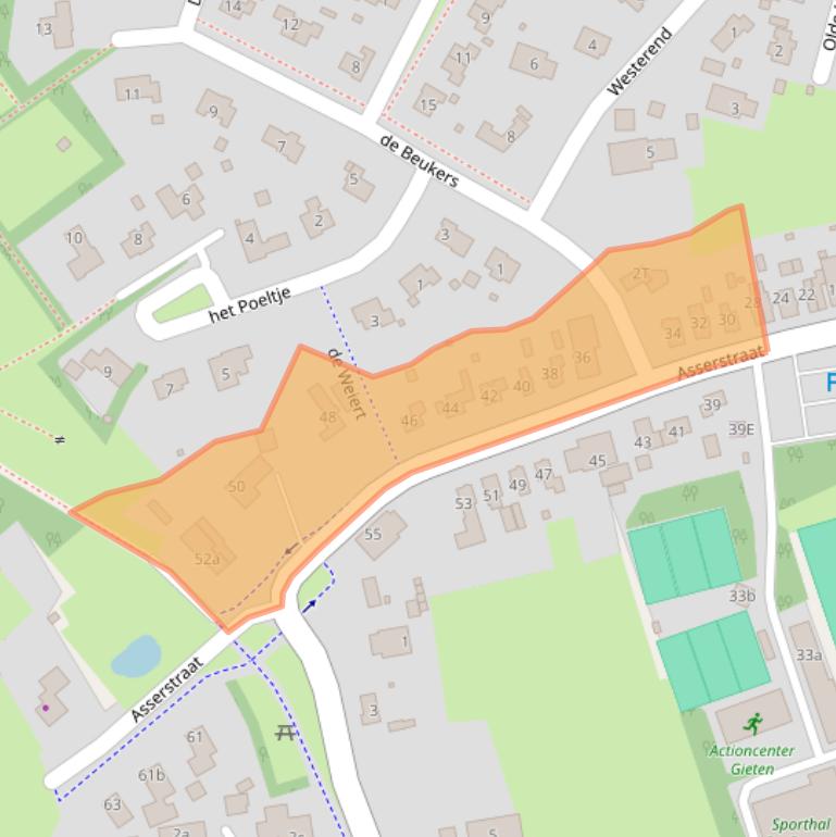 Kaart van postcodegebied 9461GD.