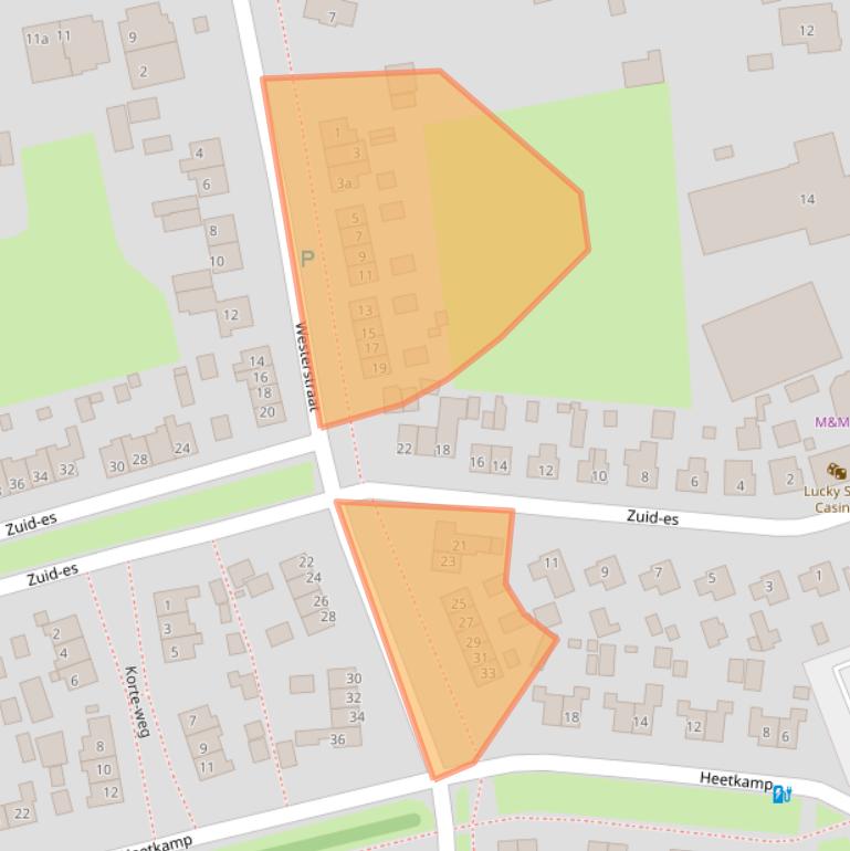 Kaart van postcodegebied 9461GG.