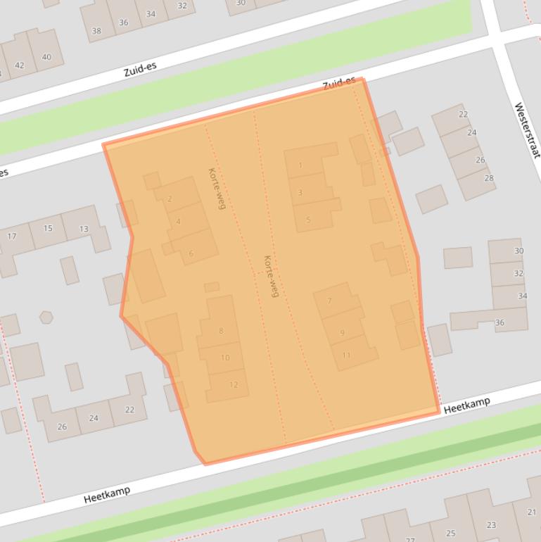 Kaart van postcodegebied 9461GM.