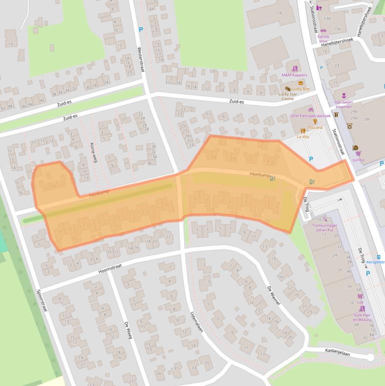 Kaart van postcodegebied 9461GN.