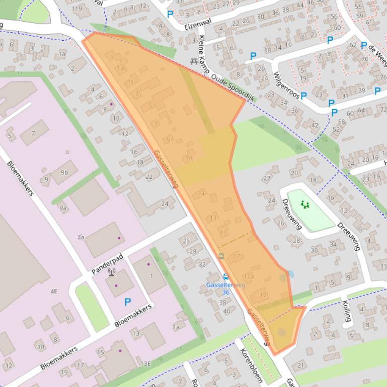 Kaart van postcodegebied 9461HA.