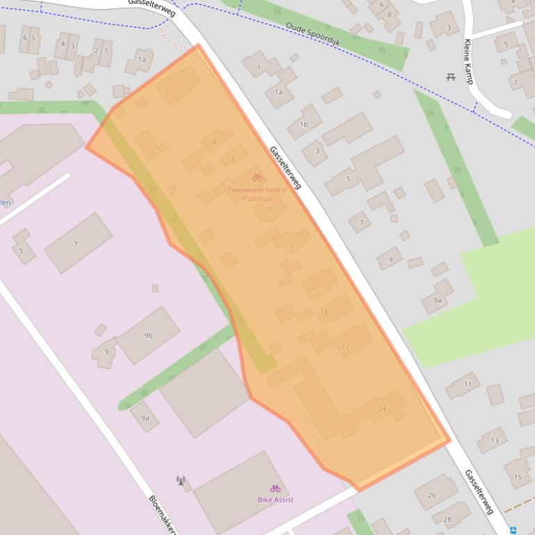 Kaart van postcodegebied 9461HB.