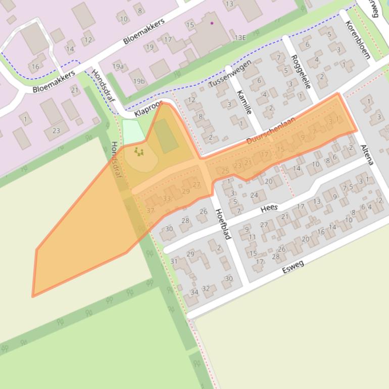 Kaart van postcodegebied 9461HL.