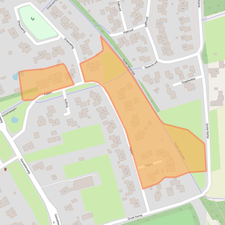 Kaart van postcodegebied 9461HW.
