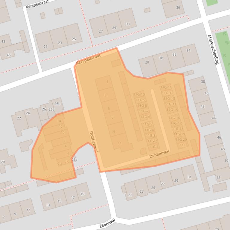 Kaart van postcodegebied 9461KC.