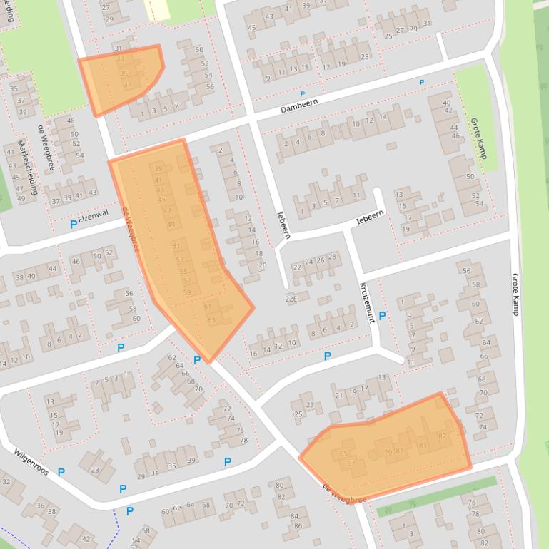 Kaart van postcodegebied 9461KN.