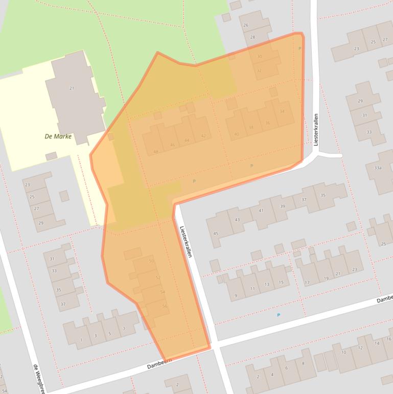 Kaart van postcodegebied 9461KT.