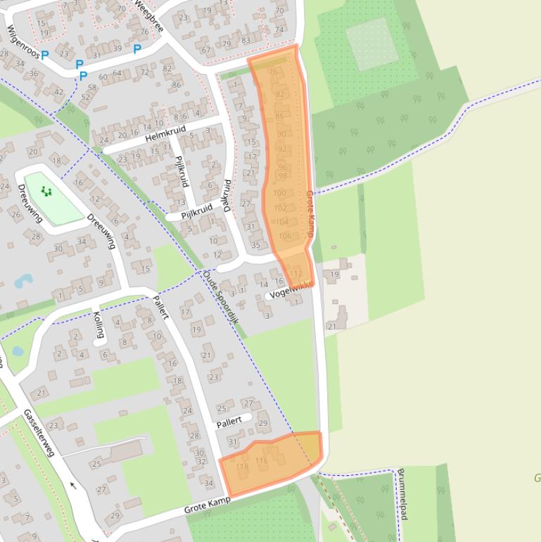 Kaart van postcodegebied 9461LM.