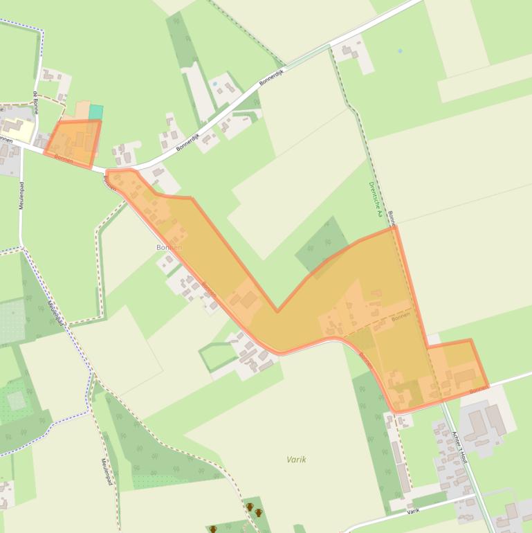 Kaart van postcodegebied 9461TC.