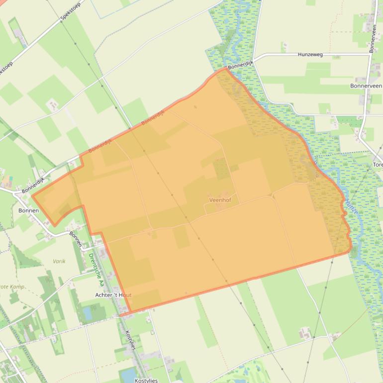 Kaart van postcodegebied 9461TG.