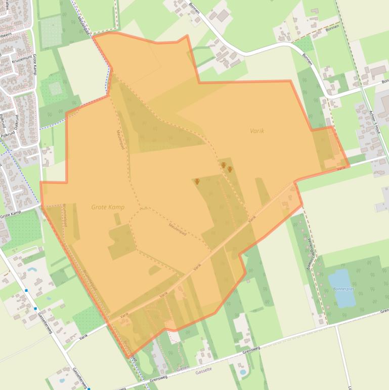 Kaart van postcodegebied 9461TK.
