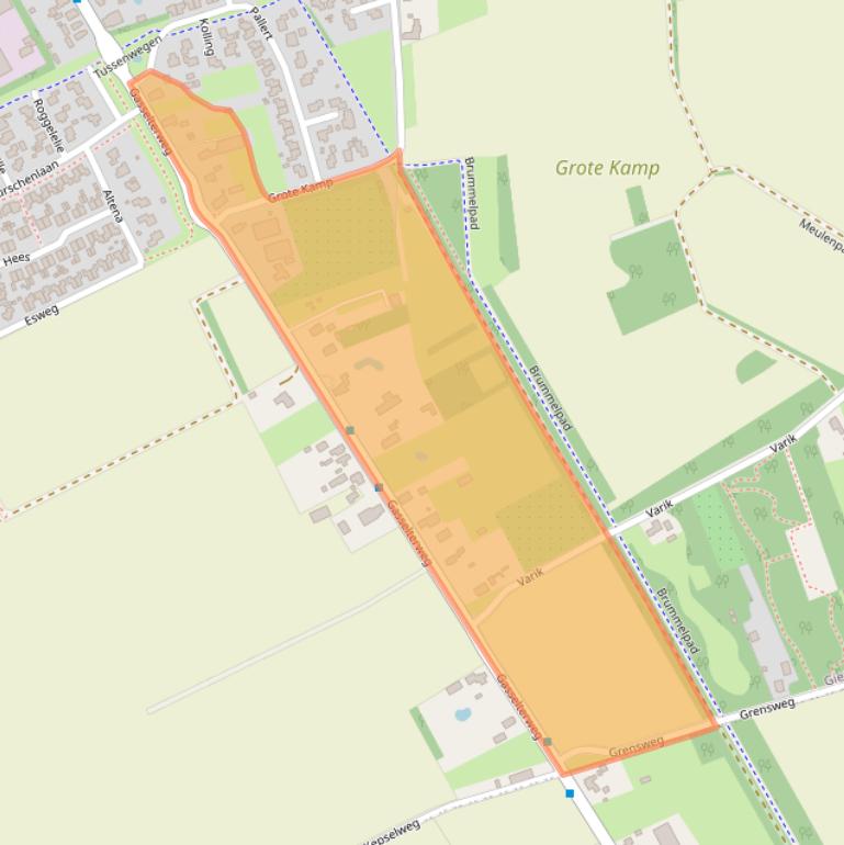 Kaart van postcodegebied 9461TL.