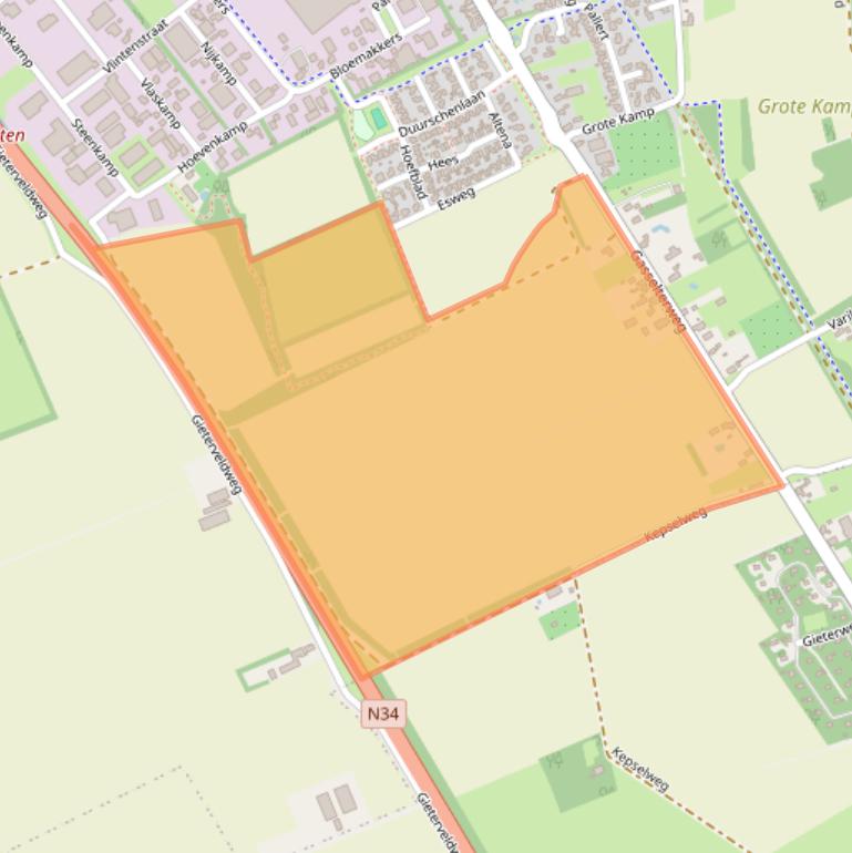 Kaart van postcodegebied 9461TM.